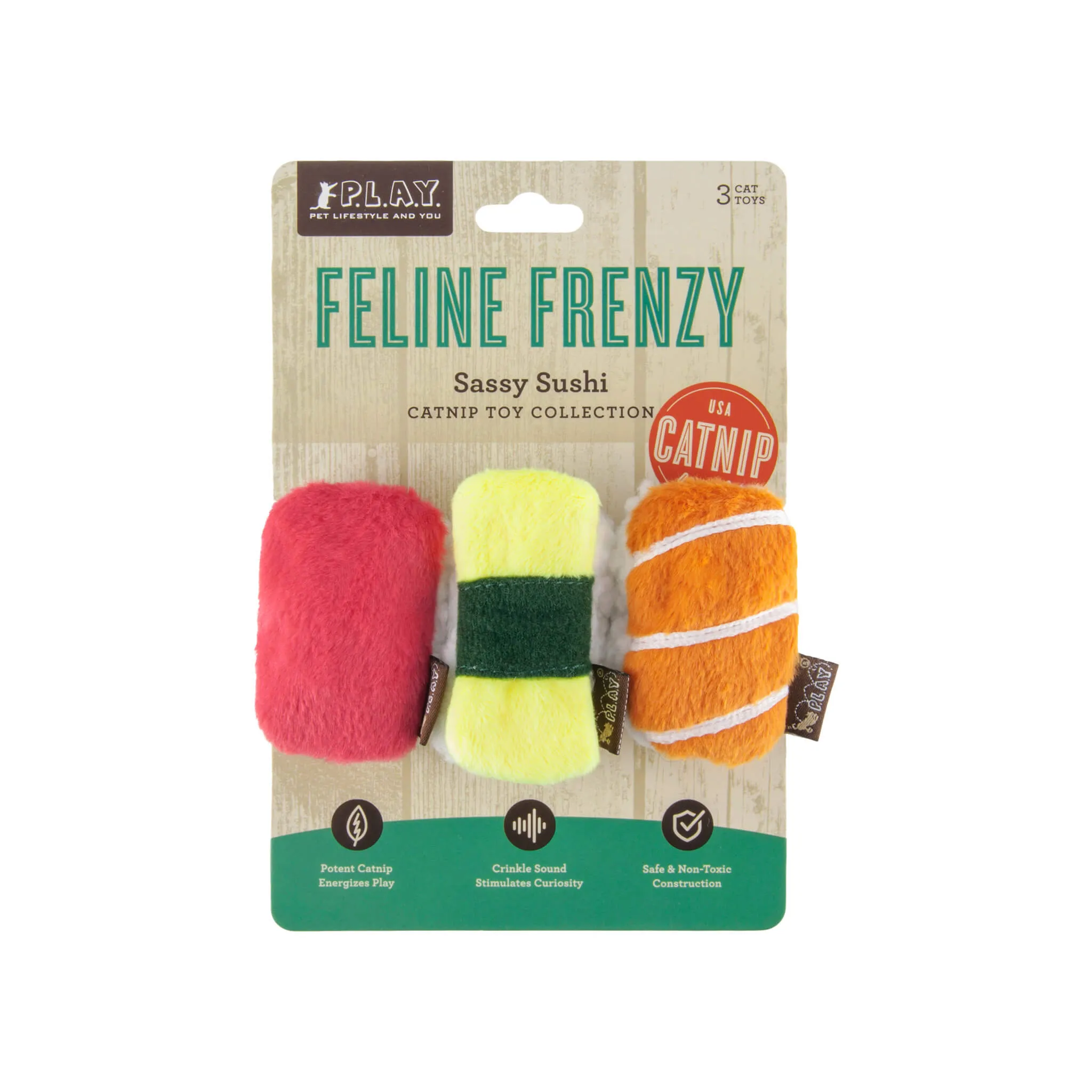 P.L.A.Y. Feline Frenzy Plush Eco-Friendly Cat Toys