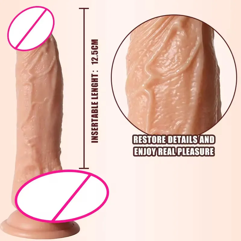 Realistic Anal Dildo Butt Plug - Premium PVC Soft Fake Penis Sex Toys for Women