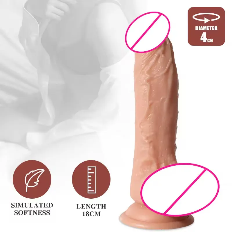 Realistic Anal Dildo Butt Plug - Premium PVC Soft Fake Penis Sex Toys for Women