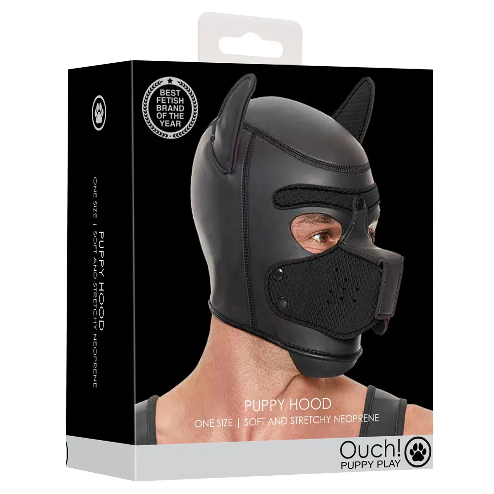 Shots Ouch! Puppy Play Neoprene Mask - Black