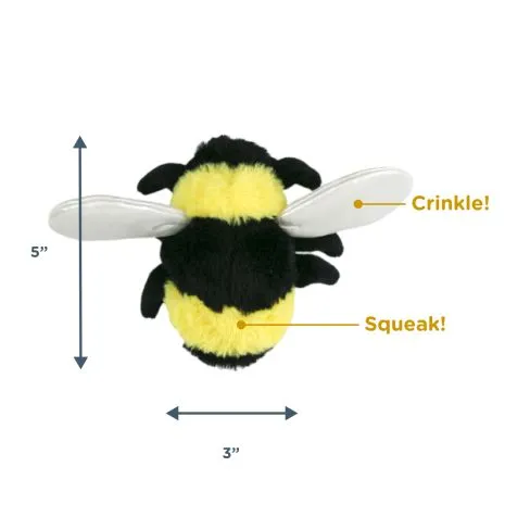 Tall Tails Bee with Squeaker Dog Toy (5")