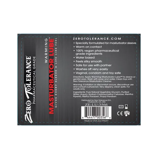 Zero Tolerance - Pharmaceutical Grade Warming Masturbator Lube 2 oz