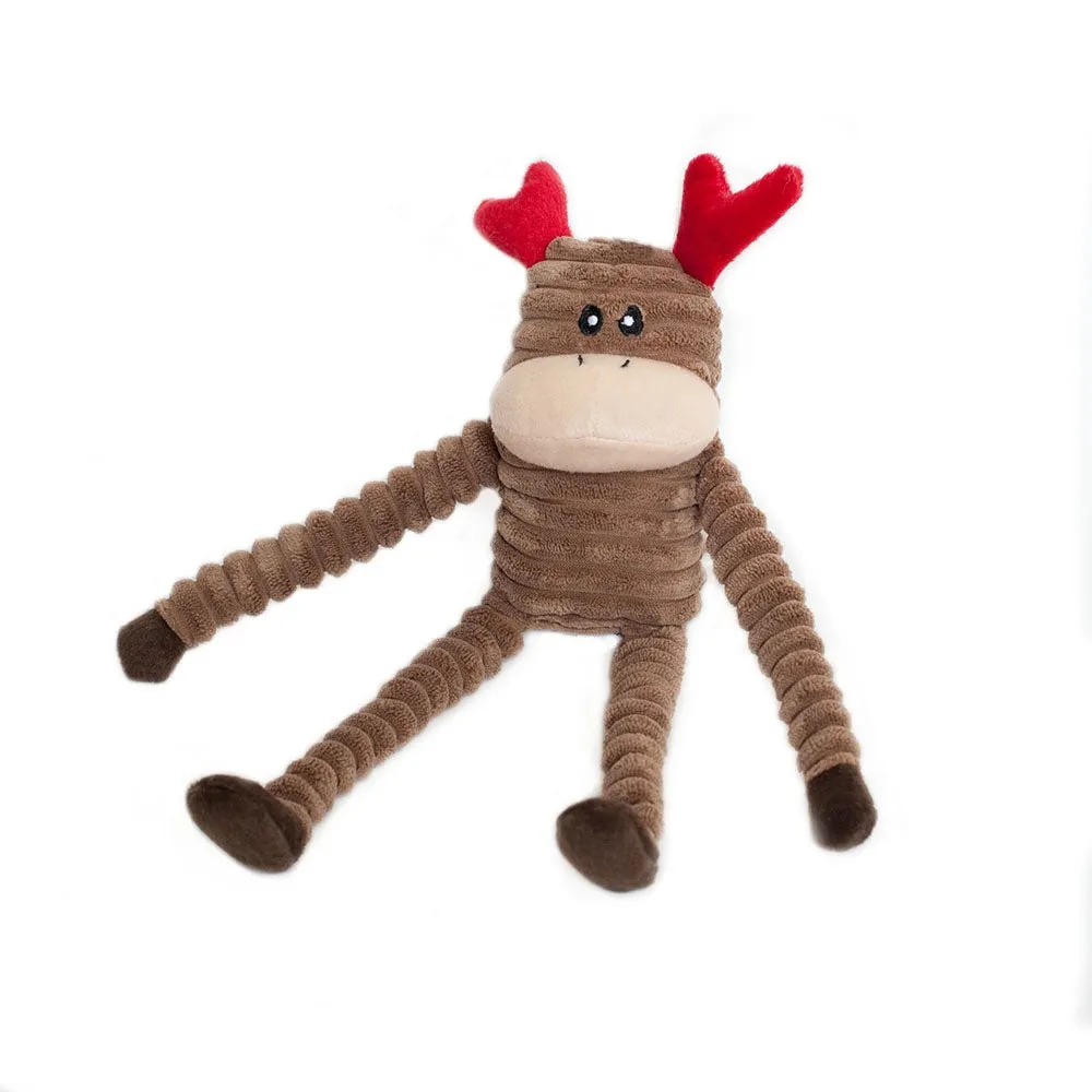 ZippyPaws Christmas Crinkle Reindeer Dog Toy